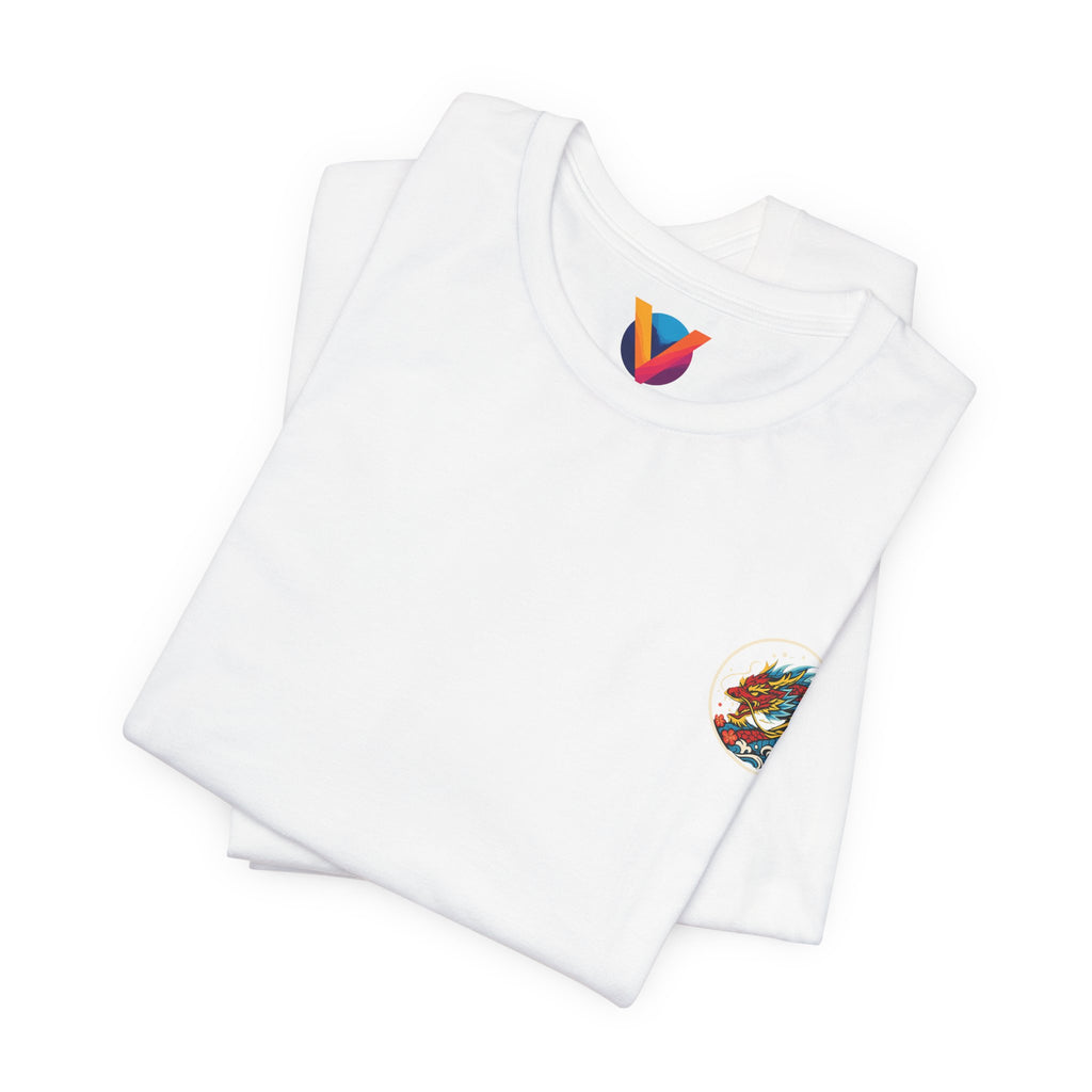 Dragon Wave Graphic Tee — Japanese Style Serpent Back Print T-Shirt