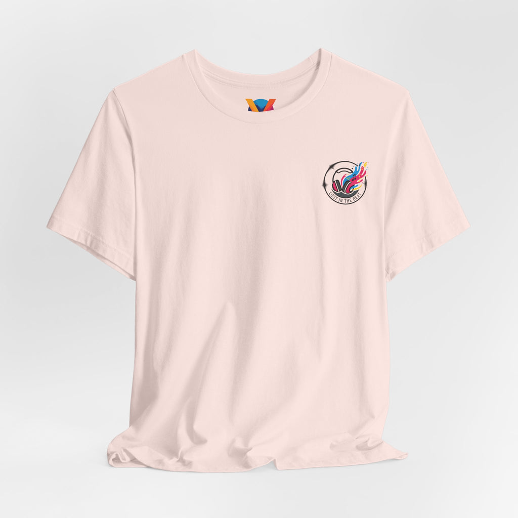 Retro Cosmic DJ T‑Shirt — Neon Vinyl Music Graphic Tee