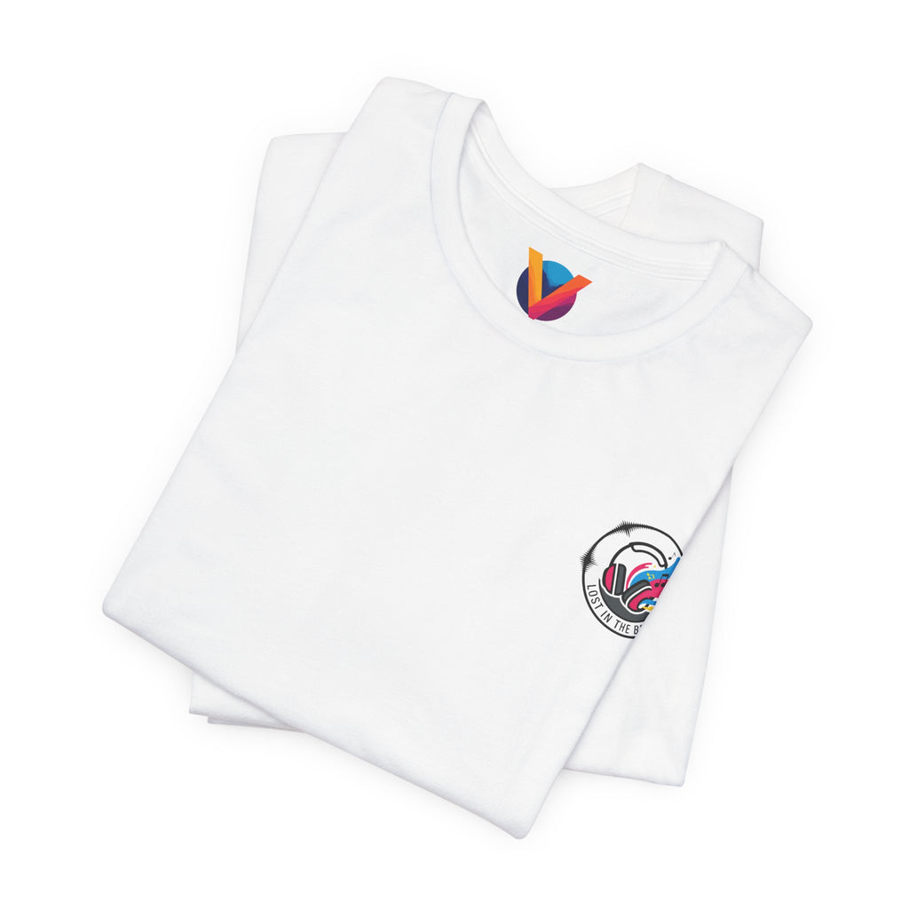 Retro Cosmic DJ T‑Shirt — Neon Vinyl Music Graphic Tee