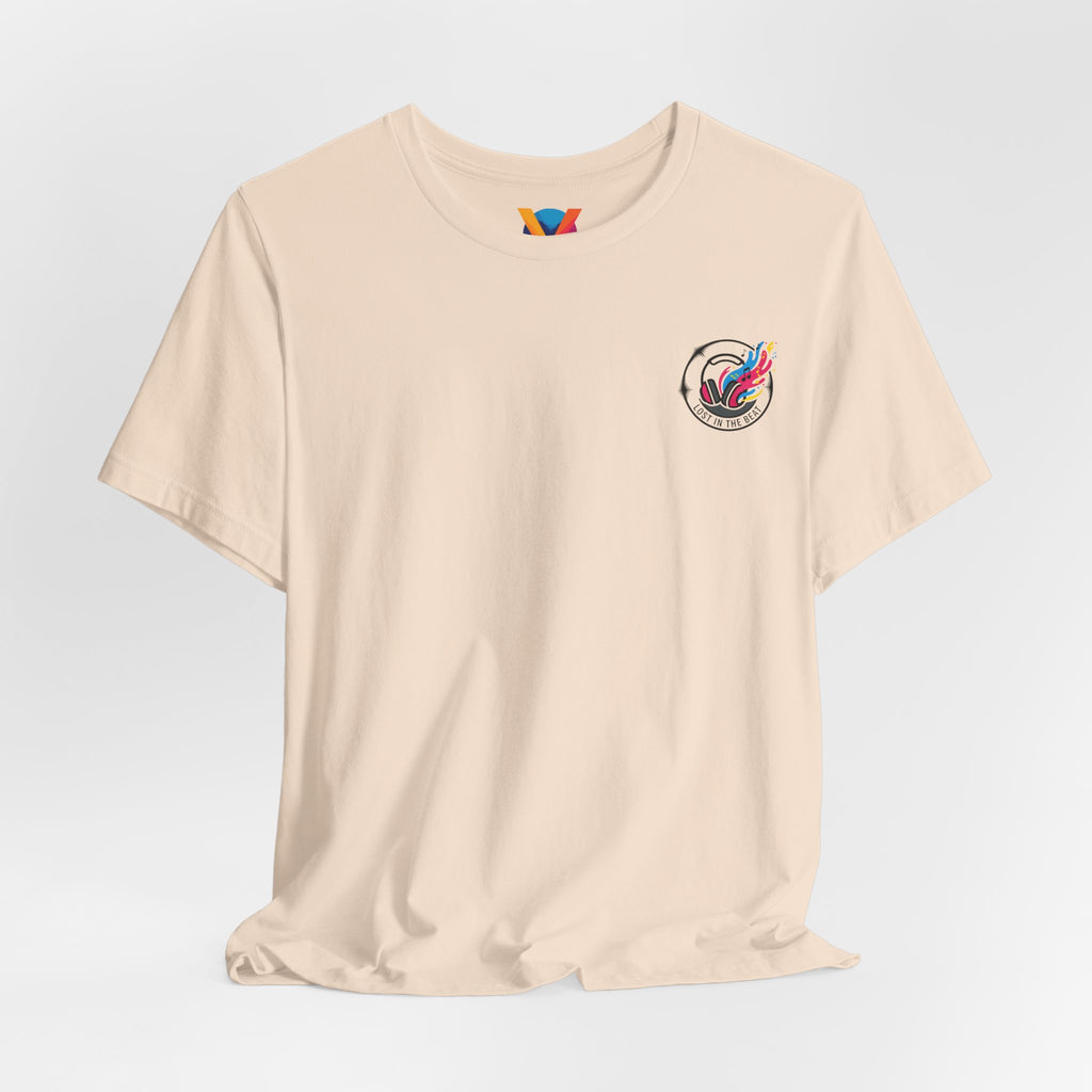 Retro Cosmic DJ T‑Shirt — Neon Vinyl Music Graphic Tee