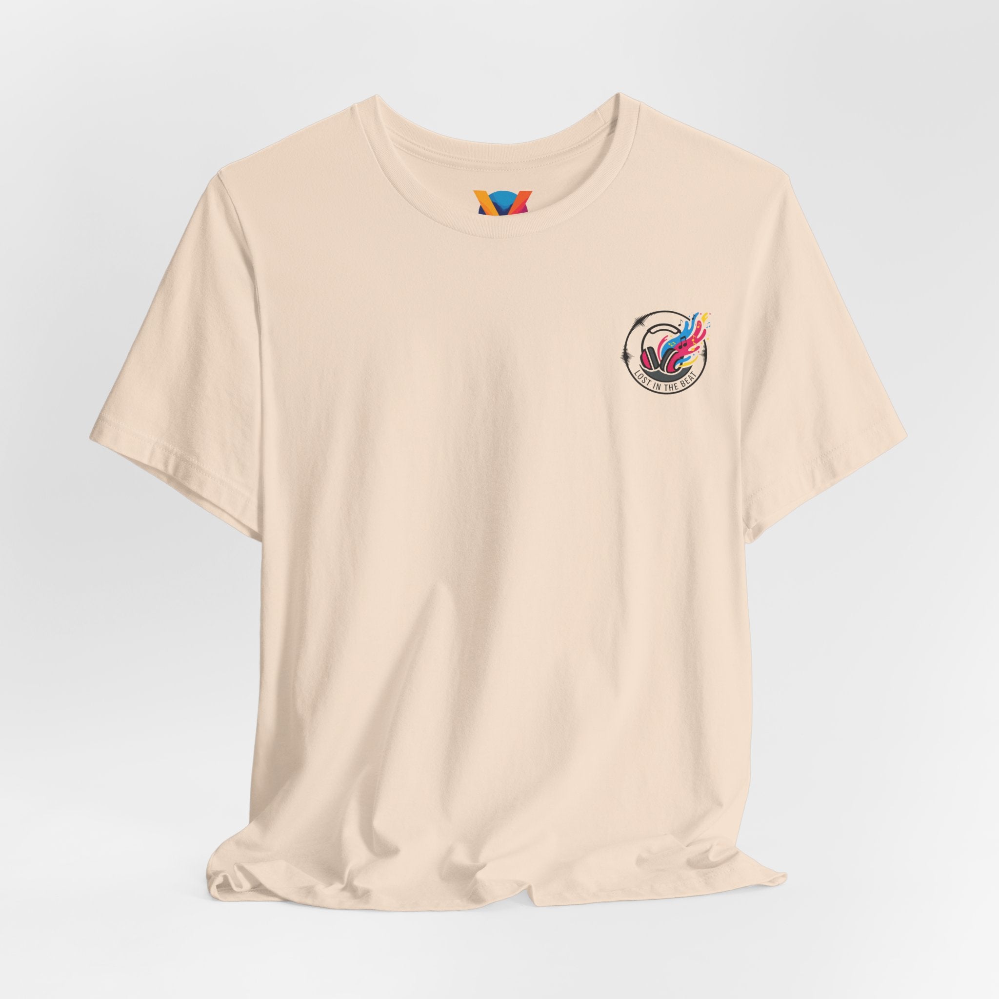 Retro Cosmic DJ T‑Shirt — Neon Vinyl Music Graphic Tee